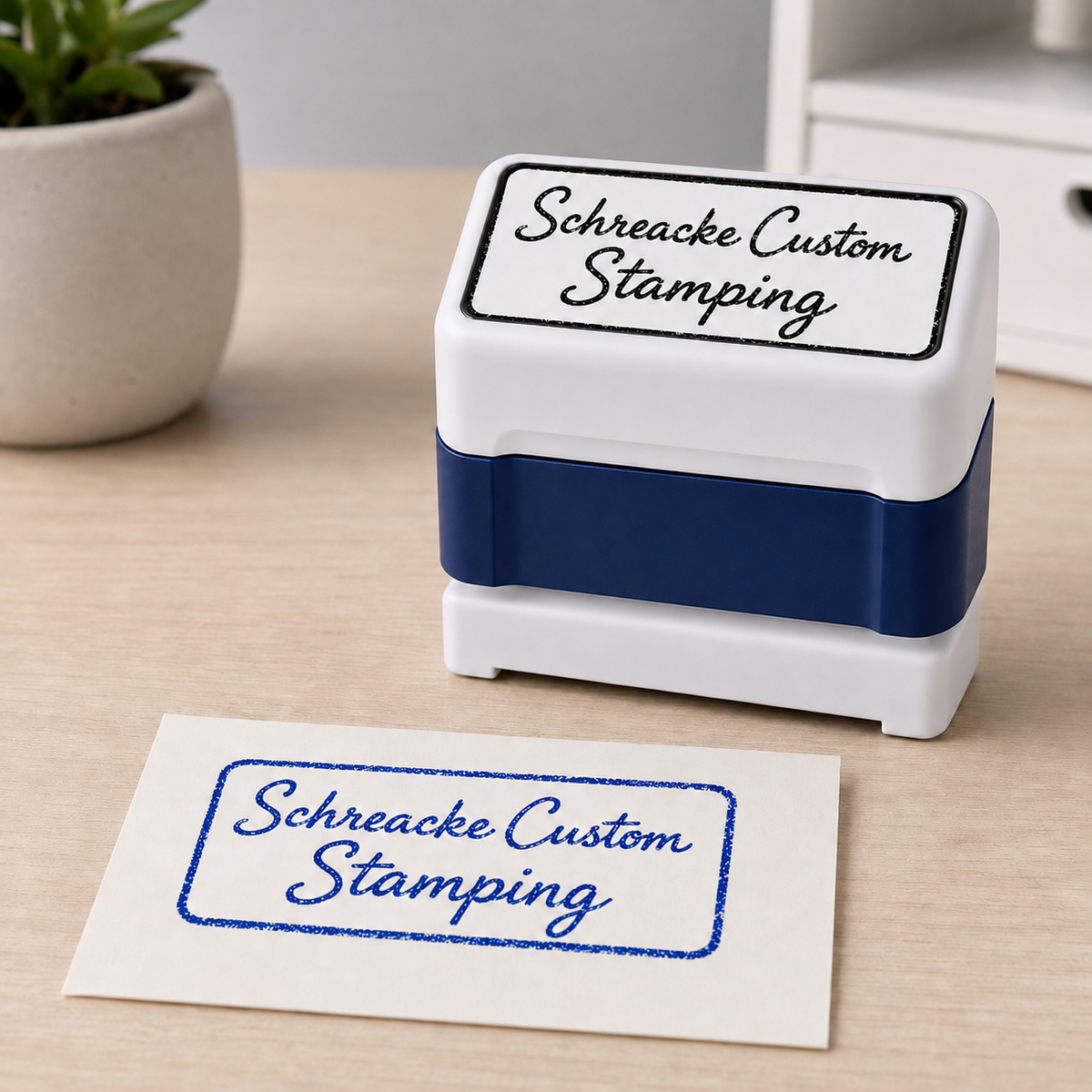 Custom Pre-Inked Stamp | Upload Logo or Text