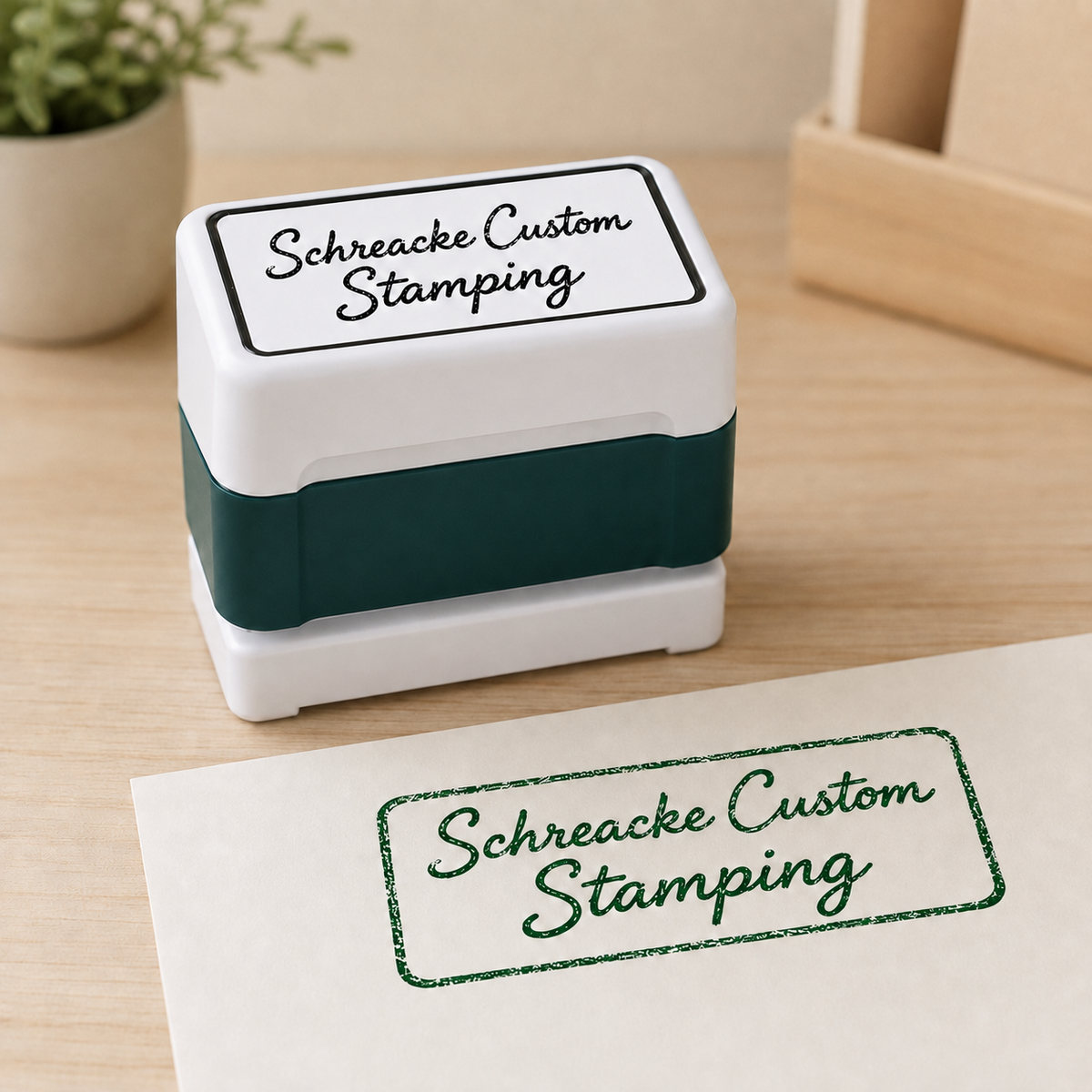 Custom Pre-Inked Stamp | Upload Logo or Text