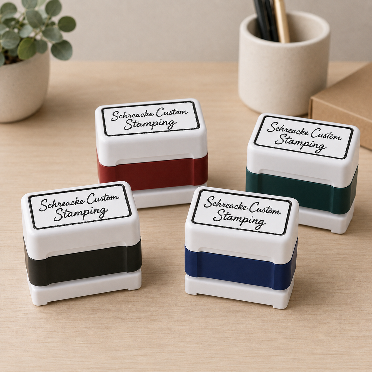 Custom Pre-Inked Stamp | Upload Logo or Text